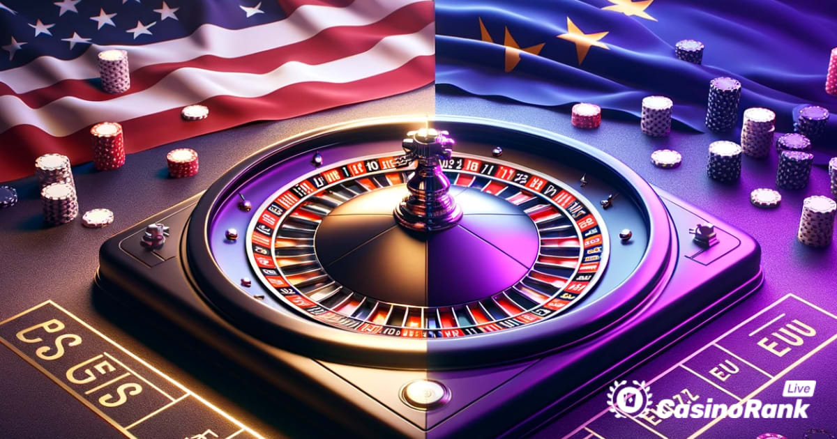 Elegir la ruleta americana o europea en un casino con crupier en vivo